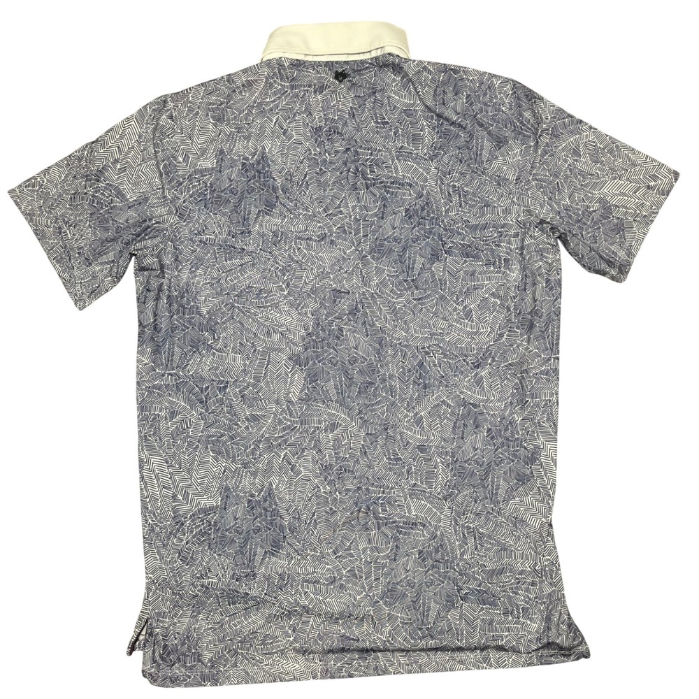 Greyson Polo Shirt Mens M purple White Geometric Hidden Wolf Performance Golf - Picture 8 of 8